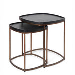 Homez Wood Seaford Nesting Tables, Black 51*51*57Cm & 41*41*49Cm image number 0