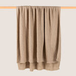 Boutique Blanche Loft 100% Cotton Knitted Throw Natural 130*180cm image number 2