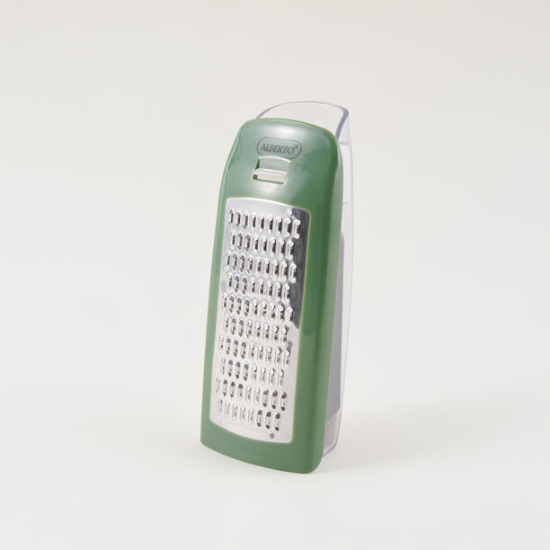 Alberto stainless steel grater with container, green 18.5*7*5.4cm image number 0