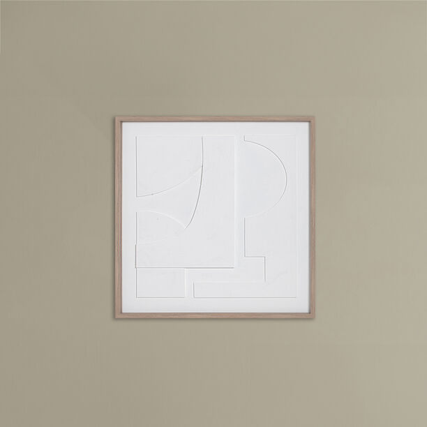 هومز لوحة تجريدية يدوية على كانفا في إطار 60*60 سم image number 0