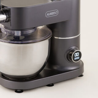 البرتو خلاط وعجان بلاستيك رمادي 6 لتر 1.5 لتر 1000 واط