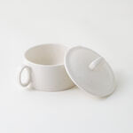 La Mesa stoneware oven to table mid pot with lid, beige 15.2*10.3*5.1 cm image number 2