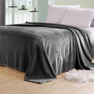 Cottage micro flannel blanket polyester silver 220*240 cm