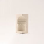 Homez Creamy ceramic candle holder 14*10*21.5 cm image number 0