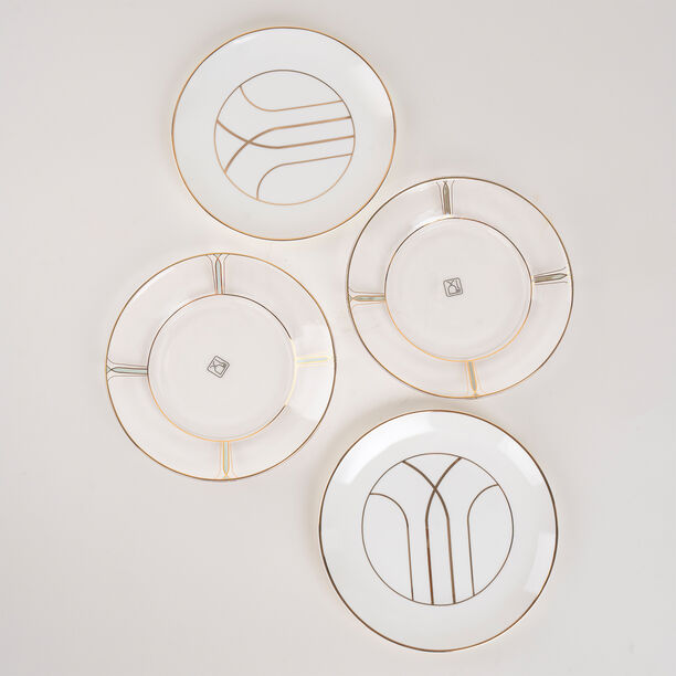 La Mesa 4 pcs white bone porcelain side plate image number 0
