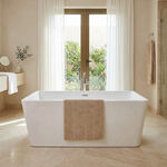 Boutique Blanche Diamond Jacquard 100% Cotton Bathmat 60*90Cm Natural image number 1