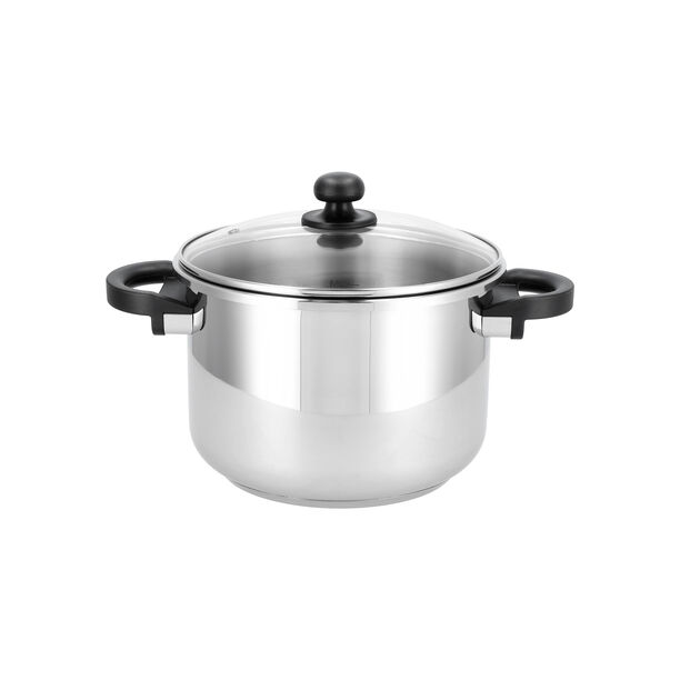 Alberto 2 pc stainless steel pressure cooker set with steam basket image number 2