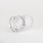 "Homez Clear Diamond Glass Candle Holder 13.3*13.3*15.4 cm image number 2