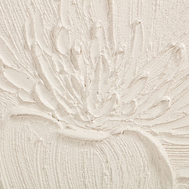 Homez wall art framed canvas wood, beige 100*100cm image number 3