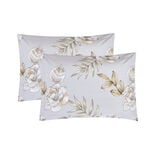 Unique home 6pc grey floral super king cotton comforter set 260*240cm image number 4