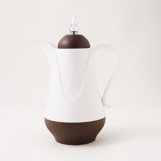 Dallaty Plastic Vacuum Flask Set Of 2, 1L, Wooden Color