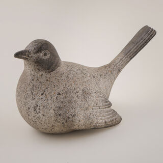 Homez decoration resin bird figurine grey