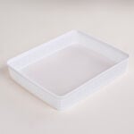 White plastic storage basket set 5 pcs image number 2
