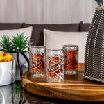 Dallaty gold and grey glass tea cups set 6 pcs image number 0