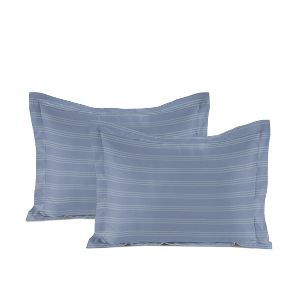 Ambra 2 pcs sky blue hygro cotton pillowcase 50*75 cm 400 thread count image number 0