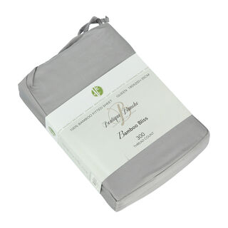 Boutique Blanche Bamboo Fitted Sheet 180X200+35 Cm Grey