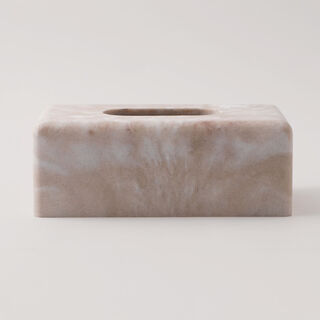 هومز غطاء علبة مناديل مجموعة دانز 25.8*14.4*9.7سم، بيج