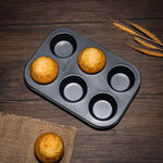 Betty Crocker Non Stick Muffin Pan 6 Cup Grey Color image number 0