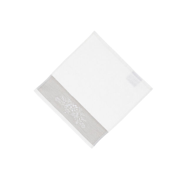 Elite Embroidered Border Face Towel White 100% Cotton 30*30 cm image number 1