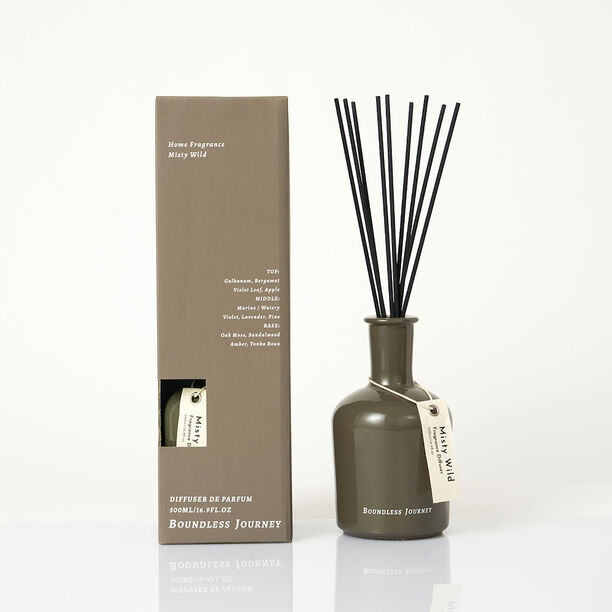 Diffuser with sticks 500ml misty wild fragrance green image number 0