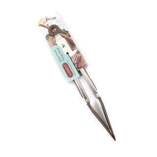 Alberto Silicone Food Tong With Steel Handle Brown Color