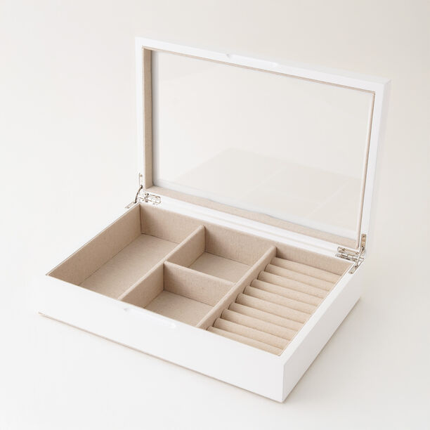 هومز صندوق مجوهرات 30*12*7سم، أبيض image number 2