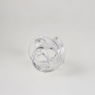 Homez glass twist home accent clear 15*15*15cm