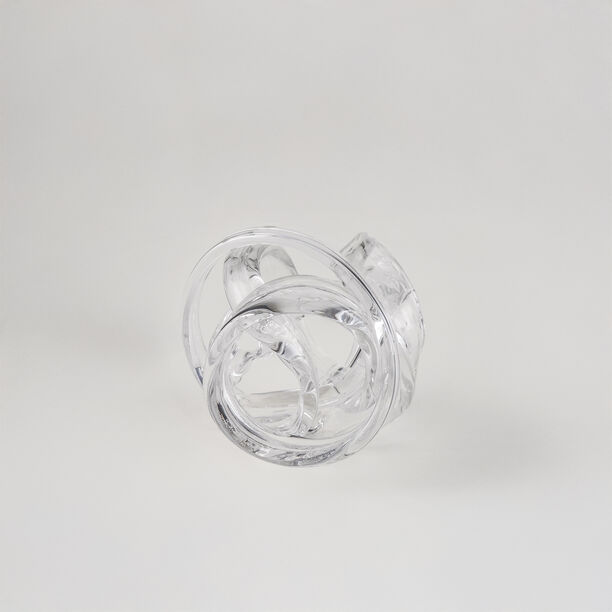 Homez glass twist home accent clear 15*15*15cm image number 0