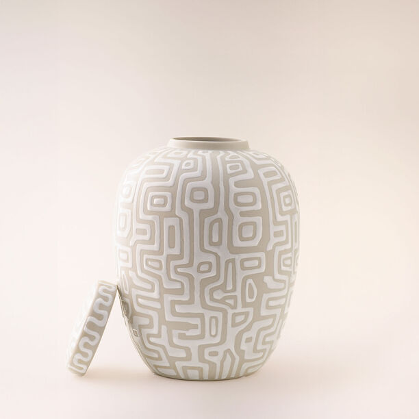 Homez off white ceramic vase 24*24*33 cm image number 3