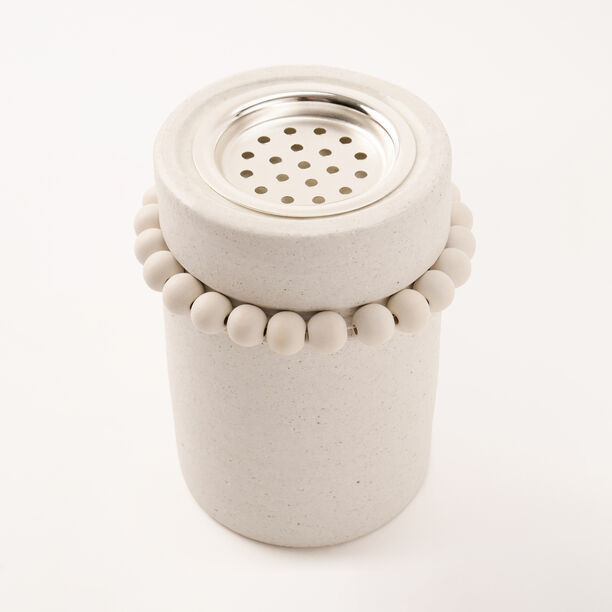 Selah collection off white ceramic oud burner 13*13*17 cm image number 2
