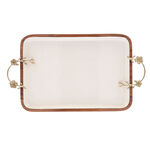 Serving Tray Gold Floral image number 1