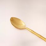 La Mesa gold bamboo pattern stainless steel cutlery set 20 pc image number 1