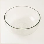 Alberto 1500ml clear hammered glass storage box with wooden lid image number 2
