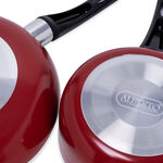 Alberto 2 Pieces Set Fry Pan + Sauce Pan Red image number 3