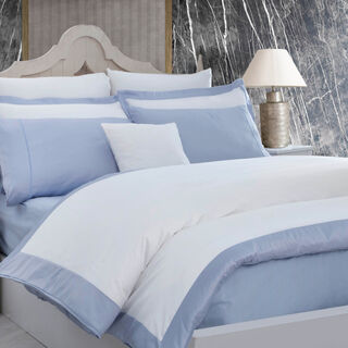 Boutique Balanch 6 Pieces Cotton Duvet Cover 300 Tc ,Wave Blue 260X240 Cm King