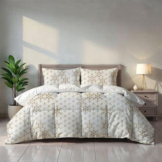 كوتاج طقم لحاف 6 قطع بتصميم هندسي سوبر كينج 240*260سم