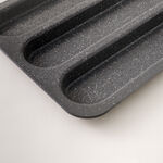 Alberto carbon steel baguettes pan 3 loaves 3*32*38cm, grey image number 1