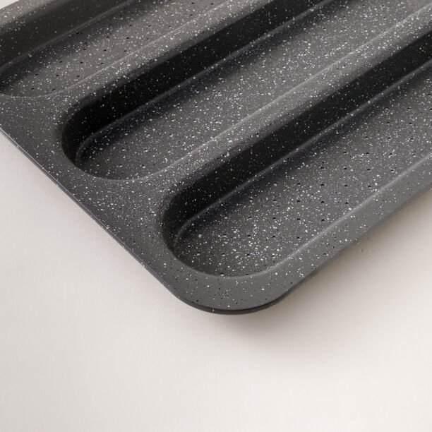 Alberto carbon steel baguettes pan 3 loaves 3*32*38cm, grey image number 1
