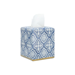 Tissue Box Blue Pattern 13 *13 * 16 cm