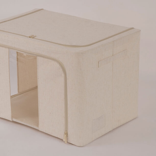 هومز منظم ملابس كبير بوليستر، بيج 62*20*44 سم image number 2