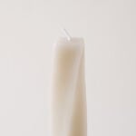 homez candle with square base 4*4*29cm, white image number 2