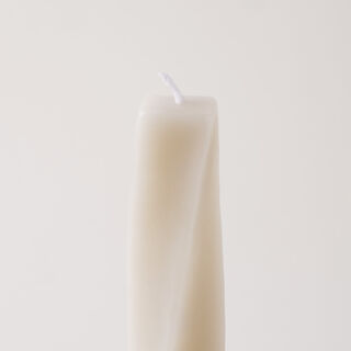 homez candle with square base 4*4*29cm, white