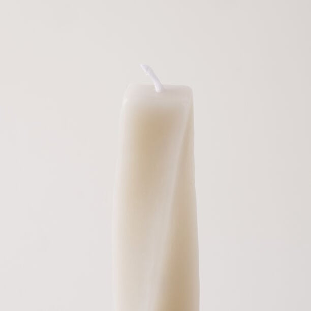 homez candle with square base 4*4*29cm, white image number 2