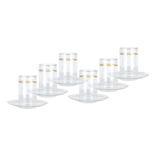 Arabic Tea Cup Set 12Pc Gold