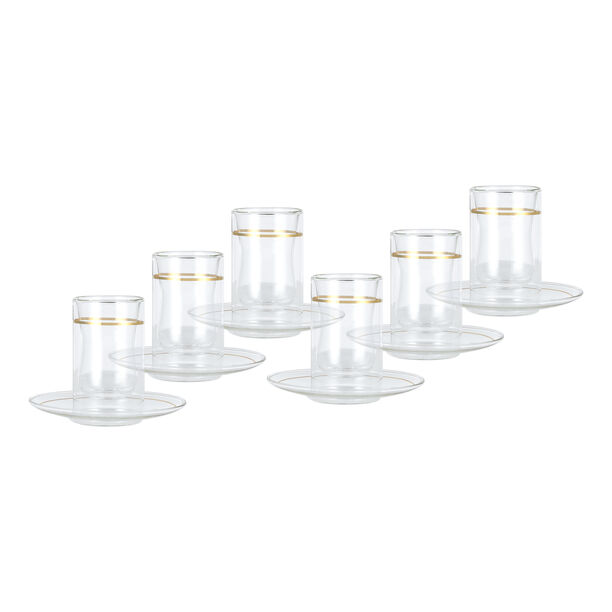 Arabic Tea Cup Set 12Pc Gold image number 1