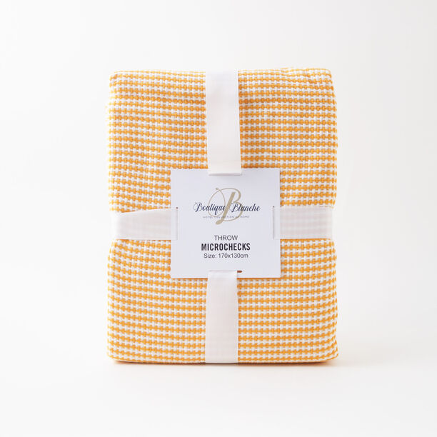 Cottage 100% Polyester Woven Blanket, Yellow 130*170Cm image number 0