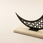 Homez Ramadan Decorative Crescent Design With Base, Black 32*9*29.5Cm image number 2