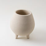 Homez Clay Stone Vase 19*19*29Cm, Offwhite image number 1