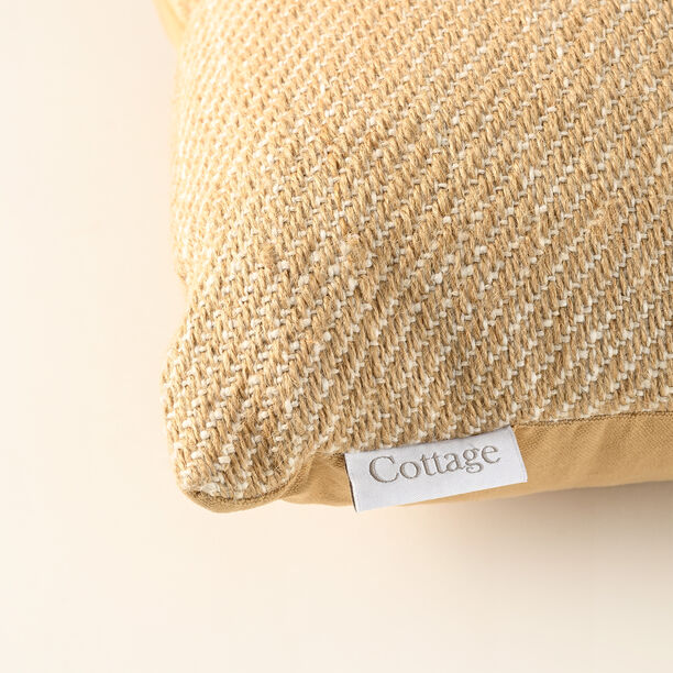 Cottage Jacquard Jute Cotton Cushion, Beige 45*45Cm image number 2