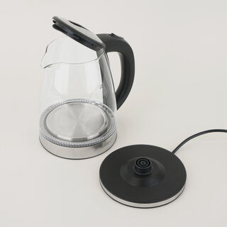 Alberto glass kettle 1500w, 1.8L, black